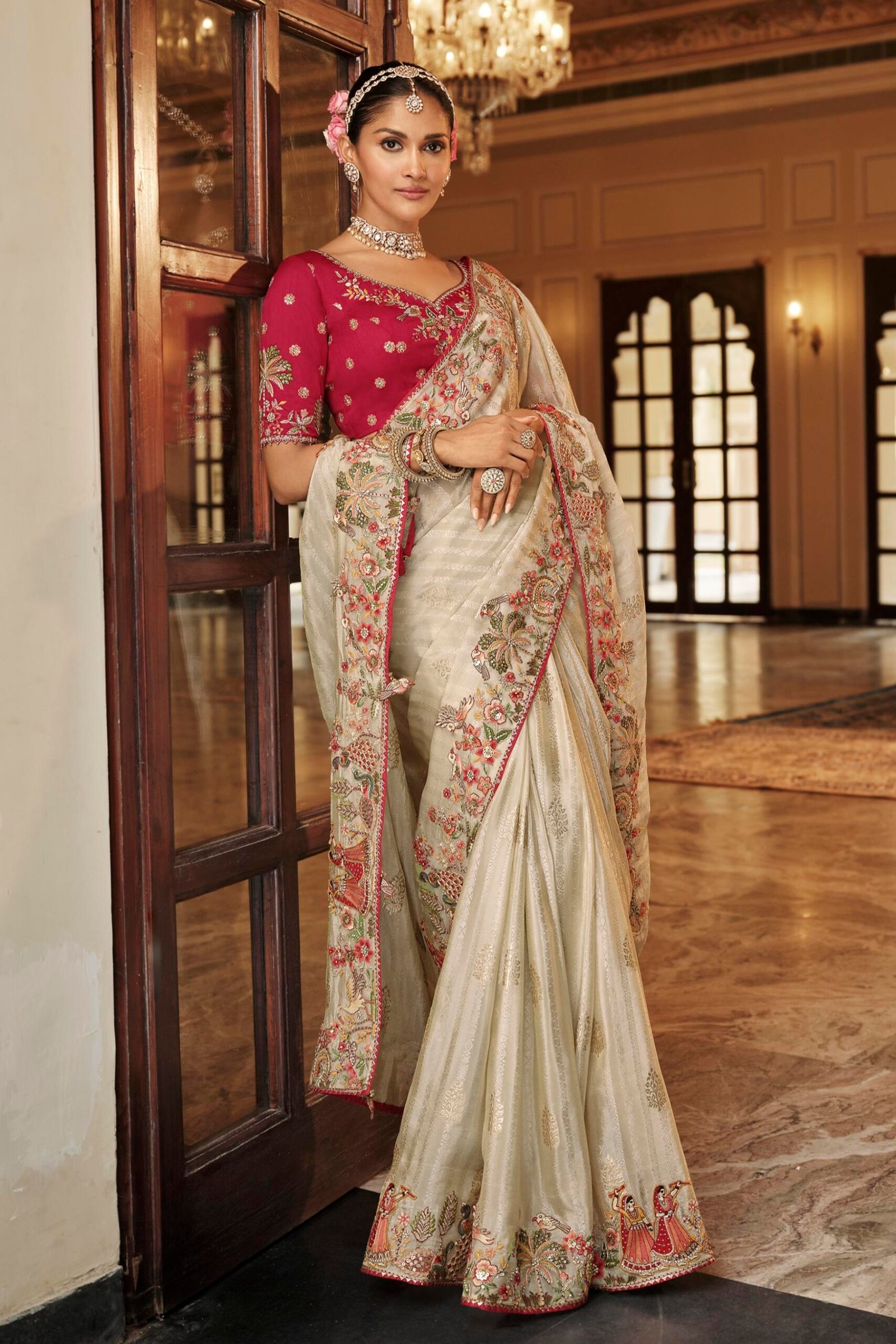 Soft Silk Embroidered Saree