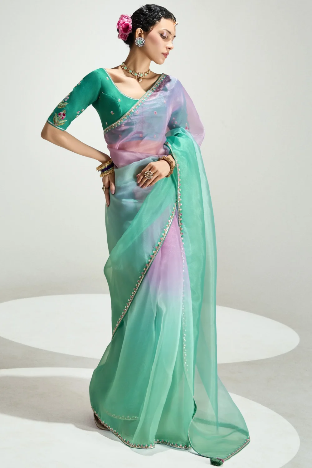 Organza Saree With Richly Designed Blouse