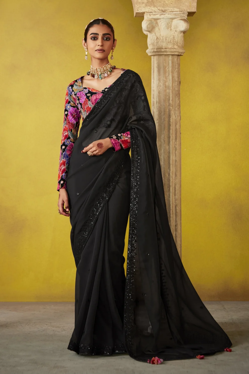 Embellished Glass Tissue Saree